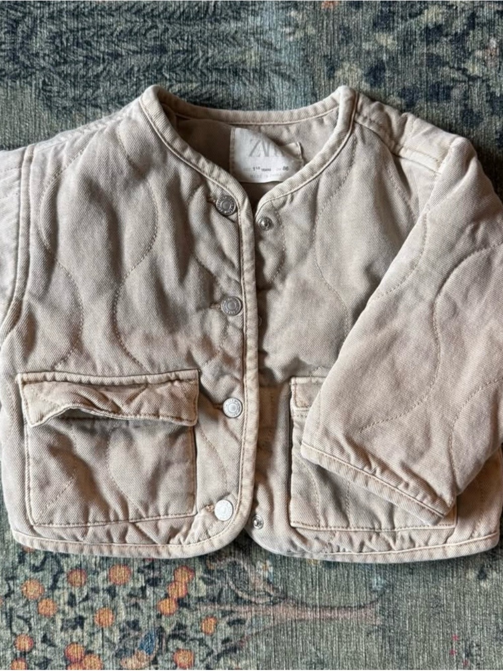 Zara Twill Quilted Jacket, Size 1.5YRS
